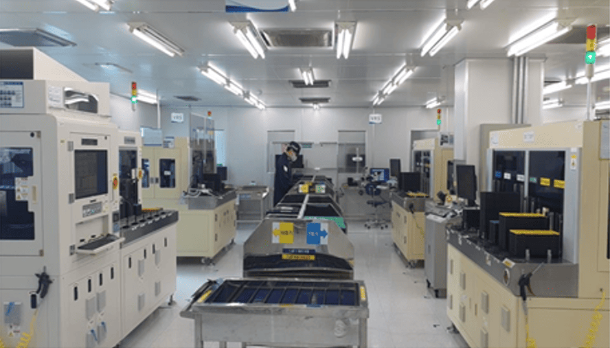 Automated inspection equipment in a factory
